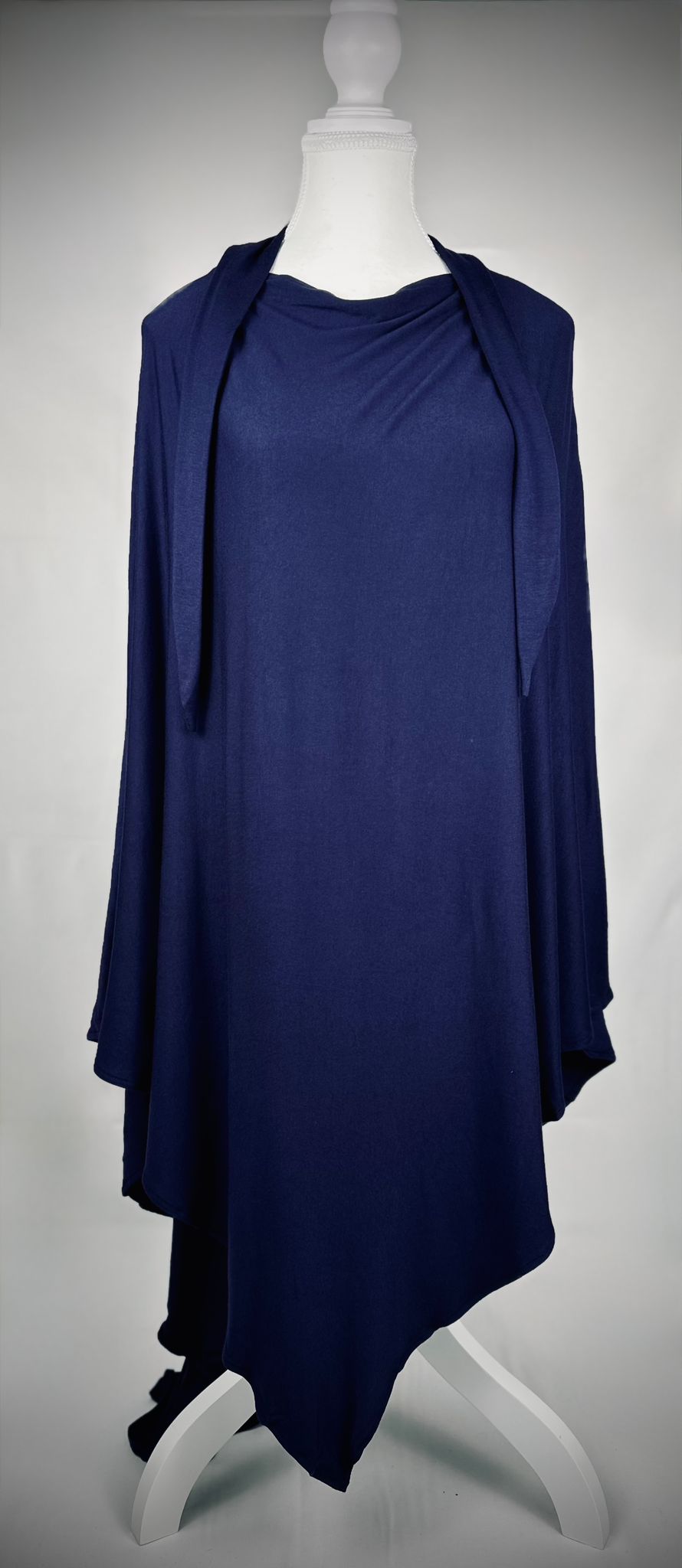 Cotton Jersey Khimar- Navy Blue