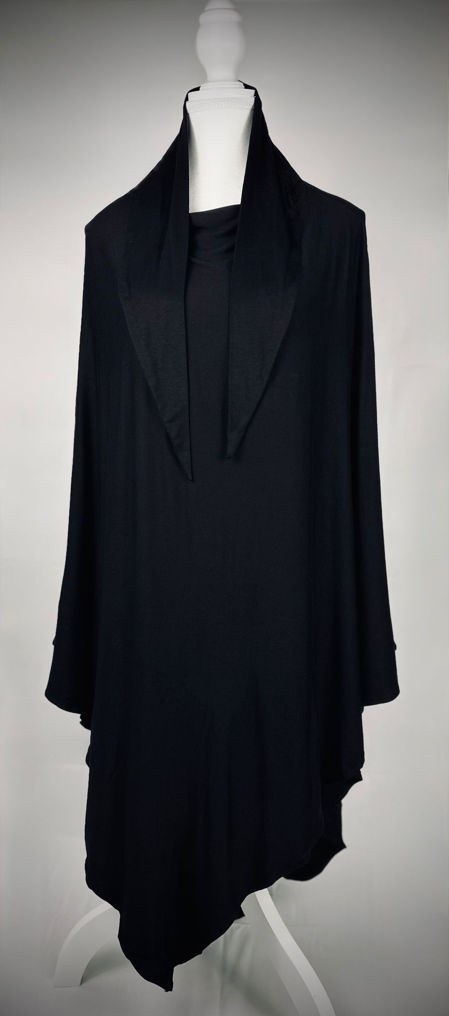 Cotton Jersey Khimar- Black